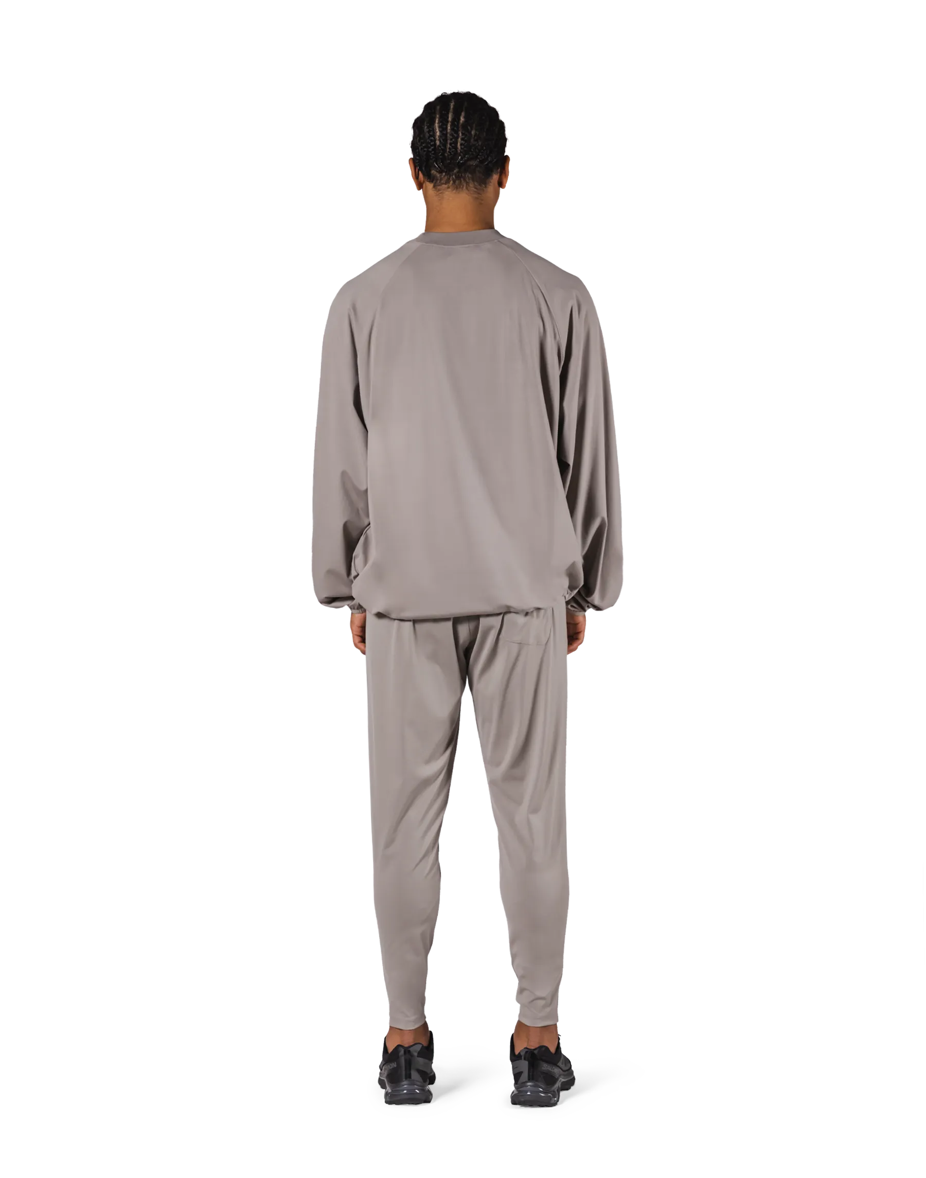 2Way Stretch Relaxed Pullover Tops - Beige