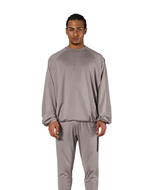 2Way Stretch Relaxed Pullover Tops - Beige