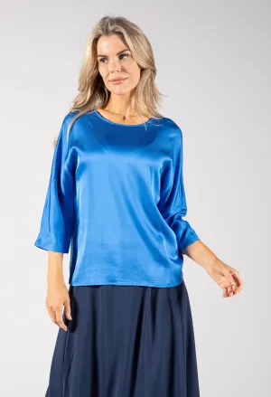 3/4 Sleeve Satin Top