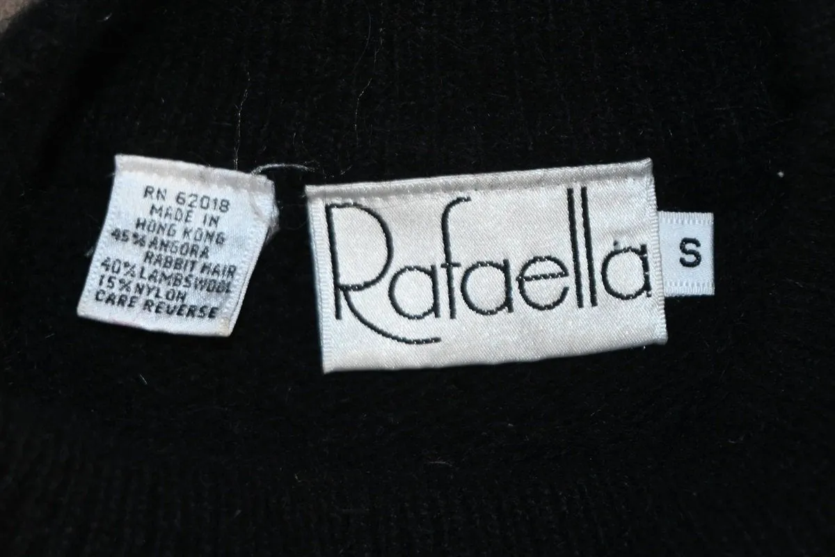80s Rafella Angora Rainbow Checkered Sweater Women's Small