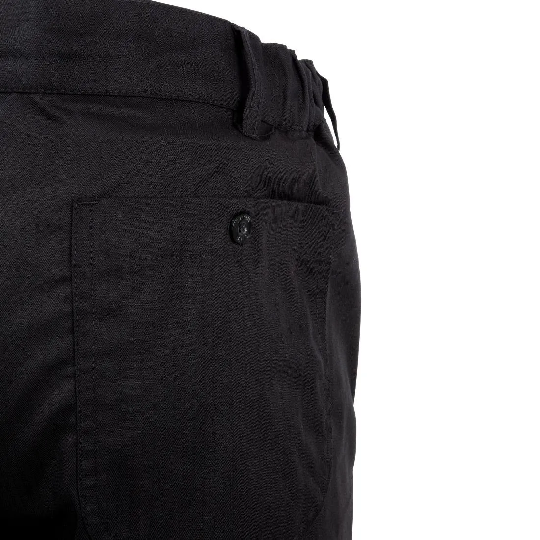A674-XS Chef Works Unisex Professional Series Chefs Trousers Black Herringbone XS