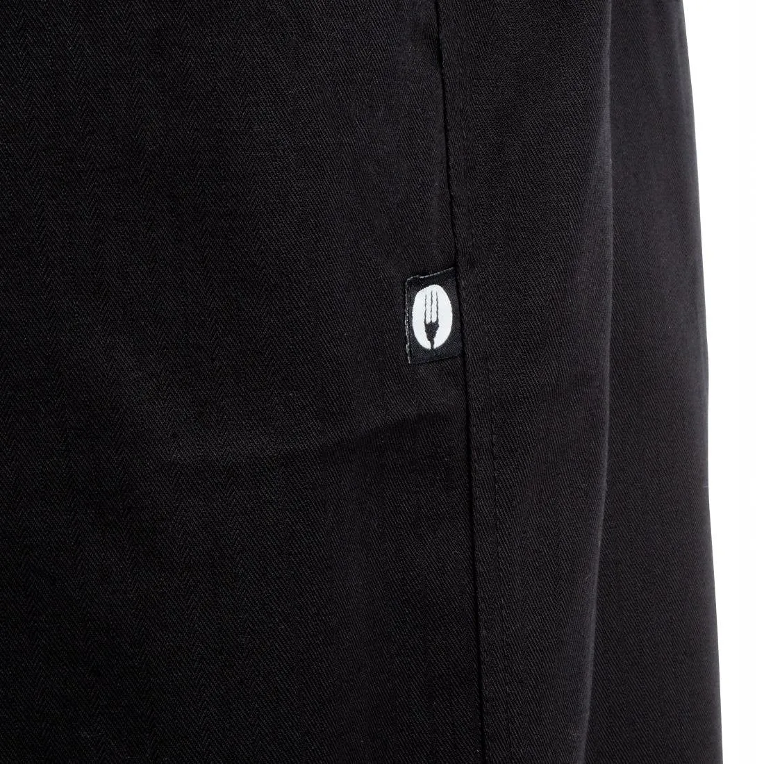 A674-XS Chef Works Unisex Professional Series Chefs Trousers Black Herringbone XS