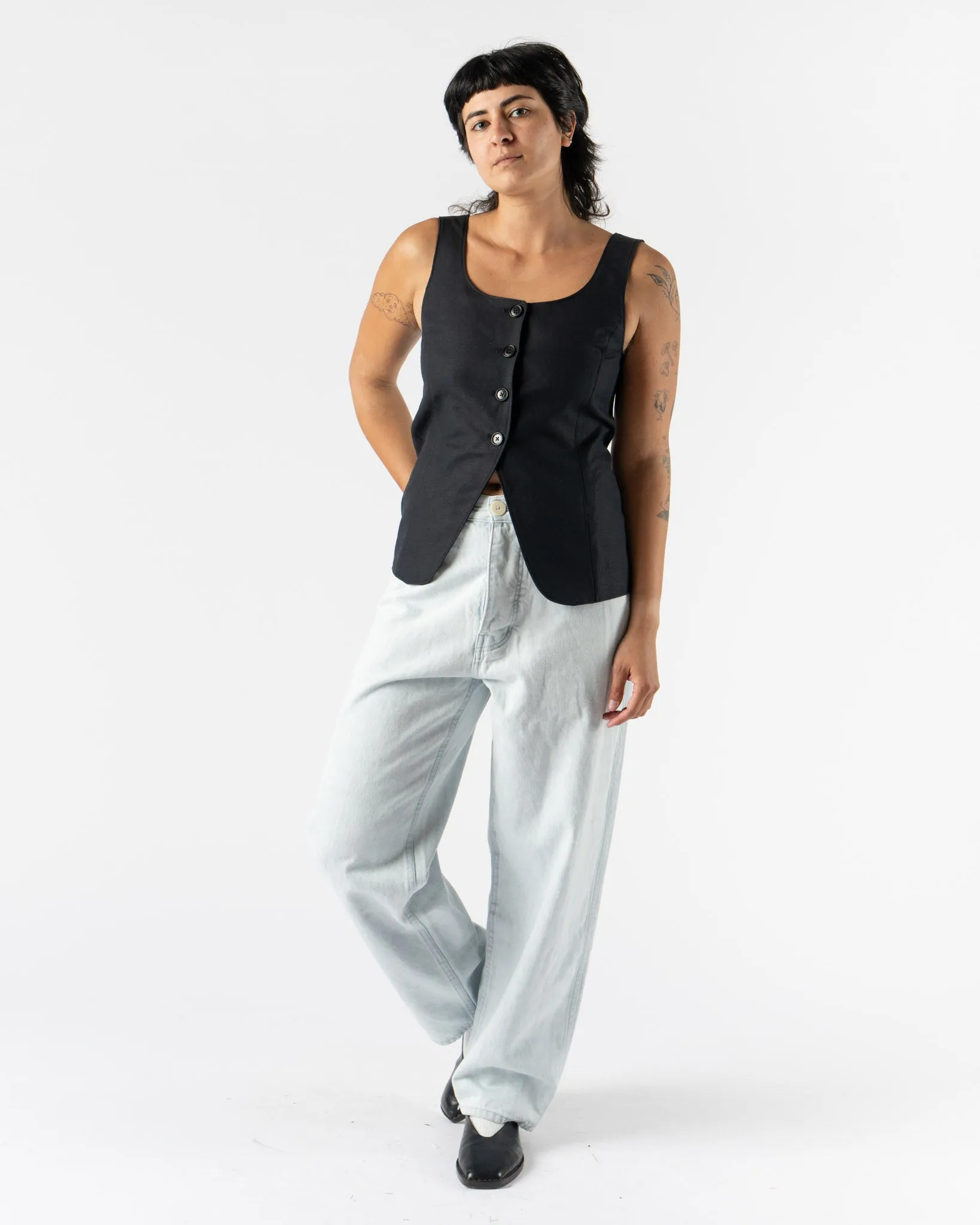 Alex Mill Soho Scoop Vest in Black