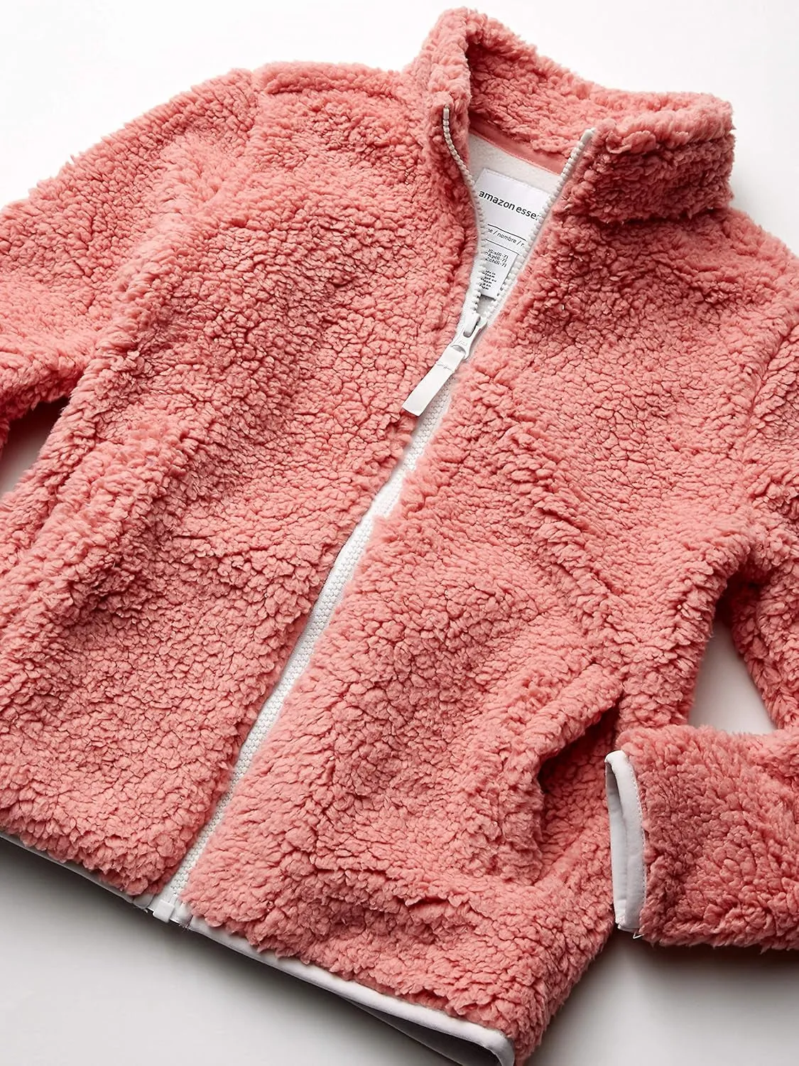 Amazon Essentials Girls and Toddlers' Sherpa Fleece Full-Zip Jacket