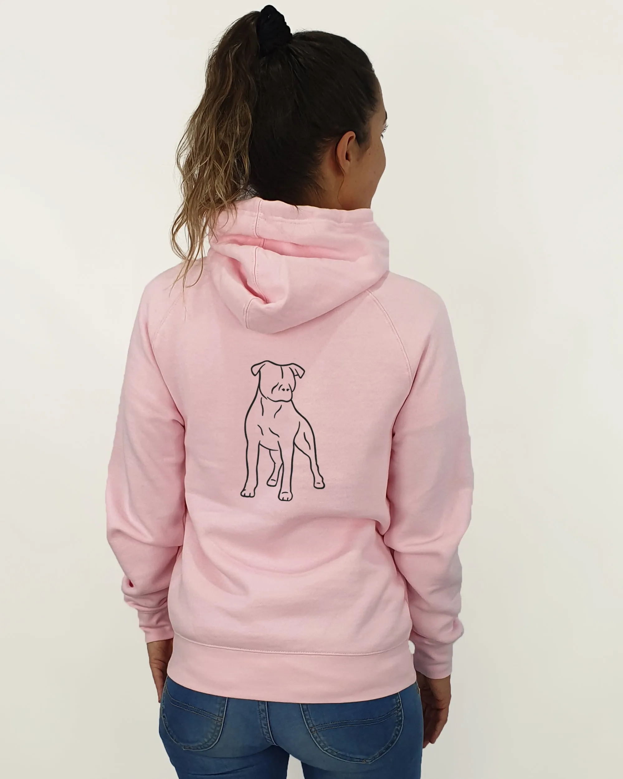 Amstaff Mum Illustration: Unisex Hoodie