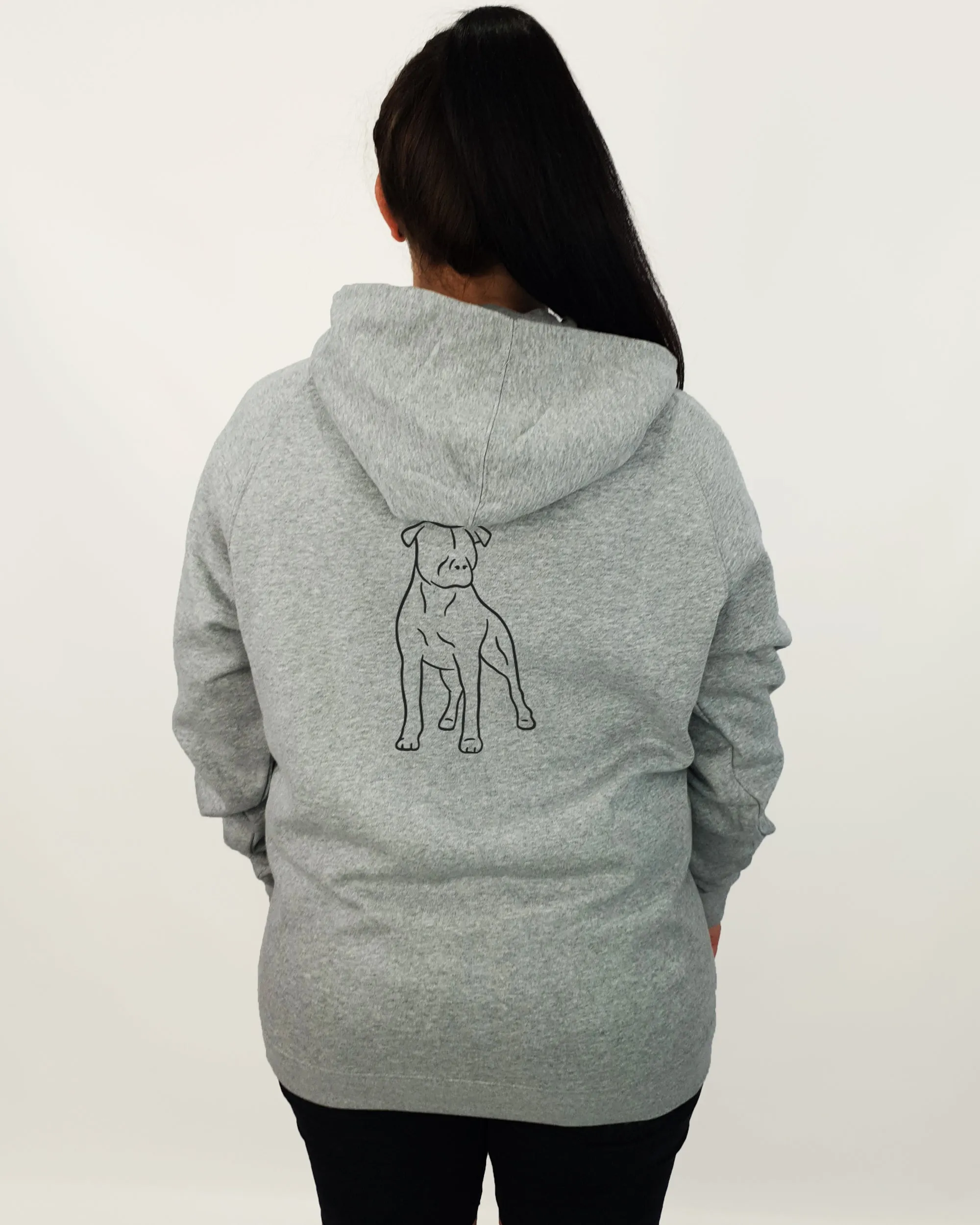 Amstaff Mum Illustration: Unisex Hoodie