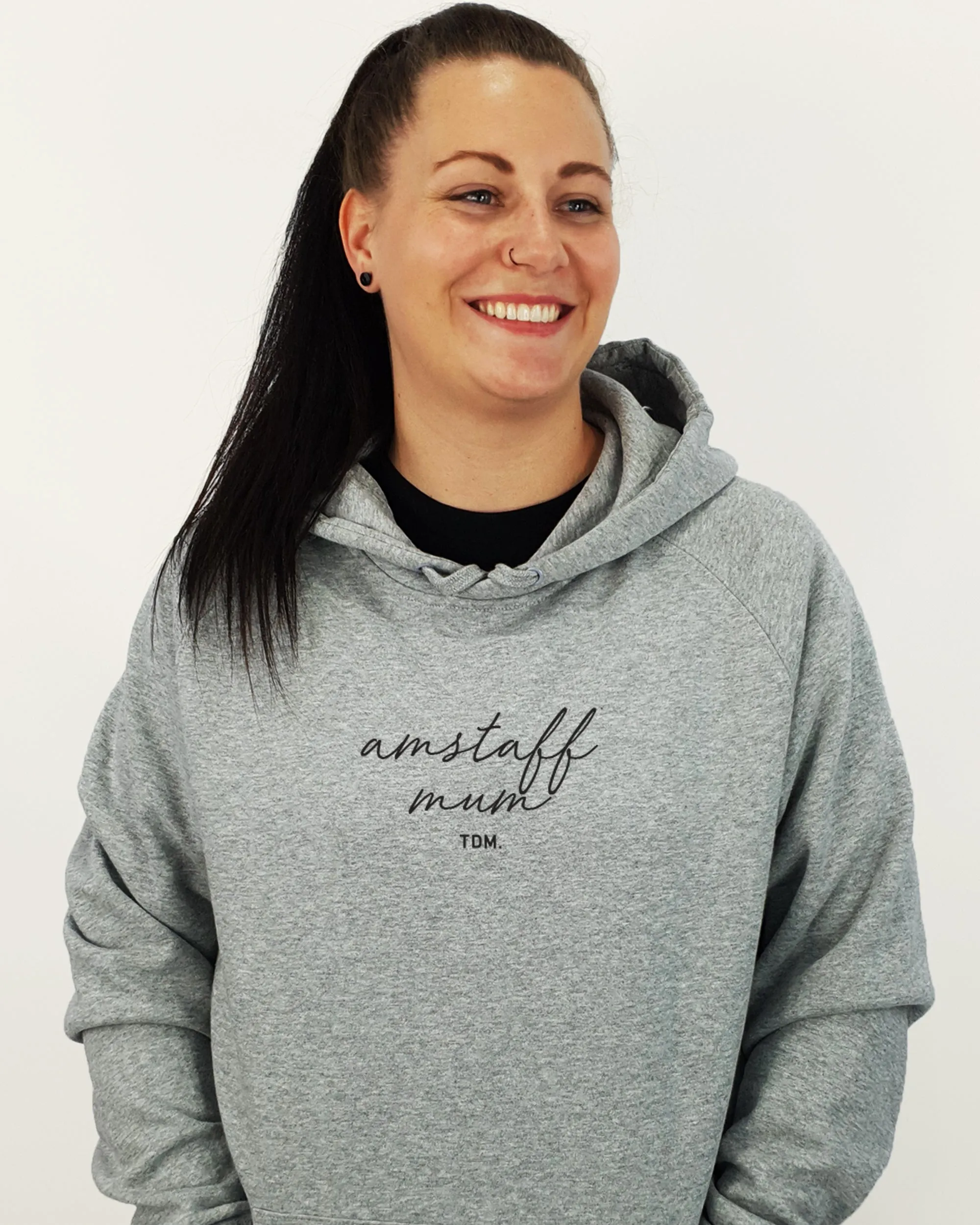 Amstaff Mum Illustration: Unisex Hoodie