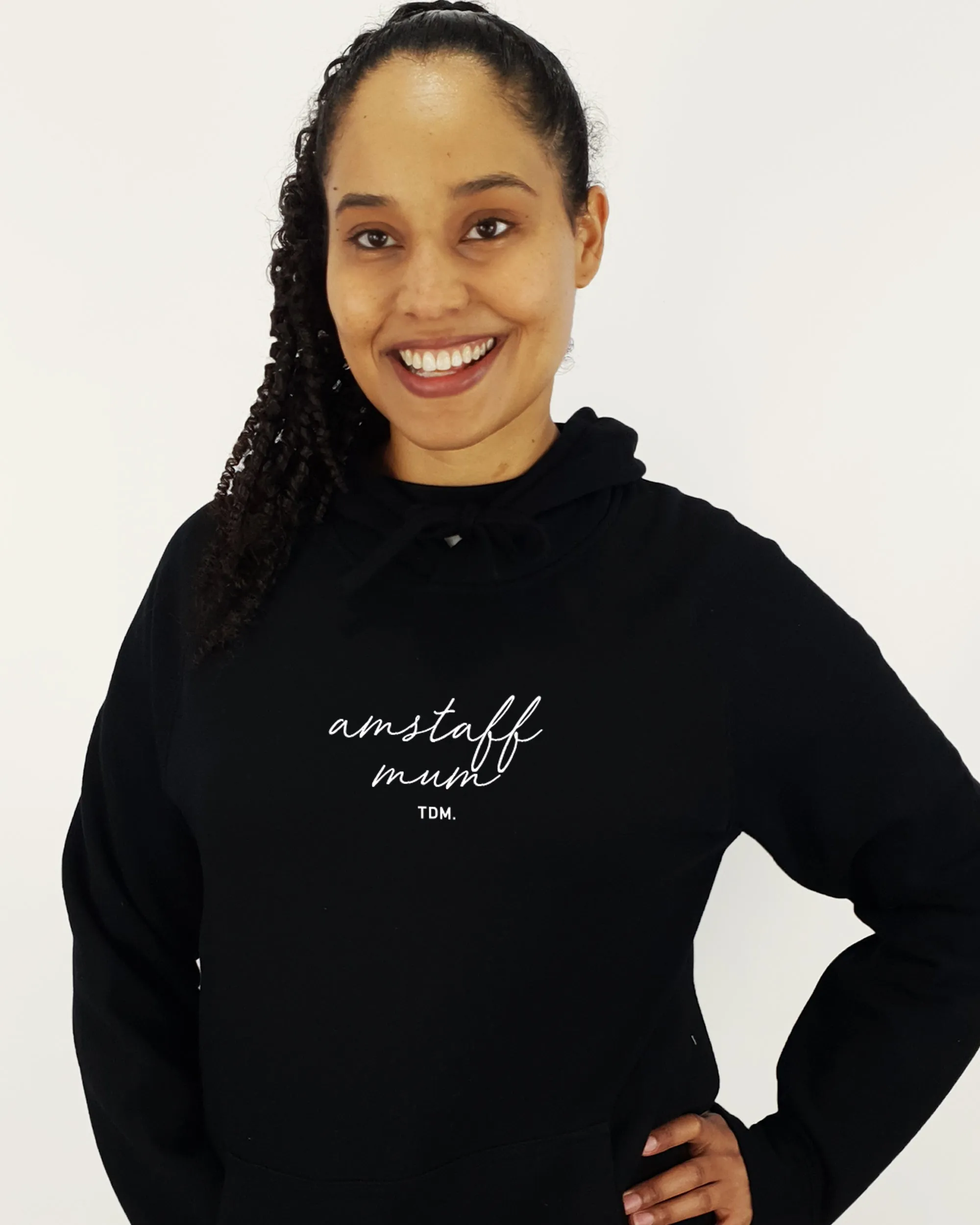 Amstaff Mum Illustration: Unisex Hoodie