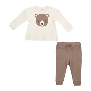 Angel Dear Baby Bear Appliqué Sweatshirt   Jogger