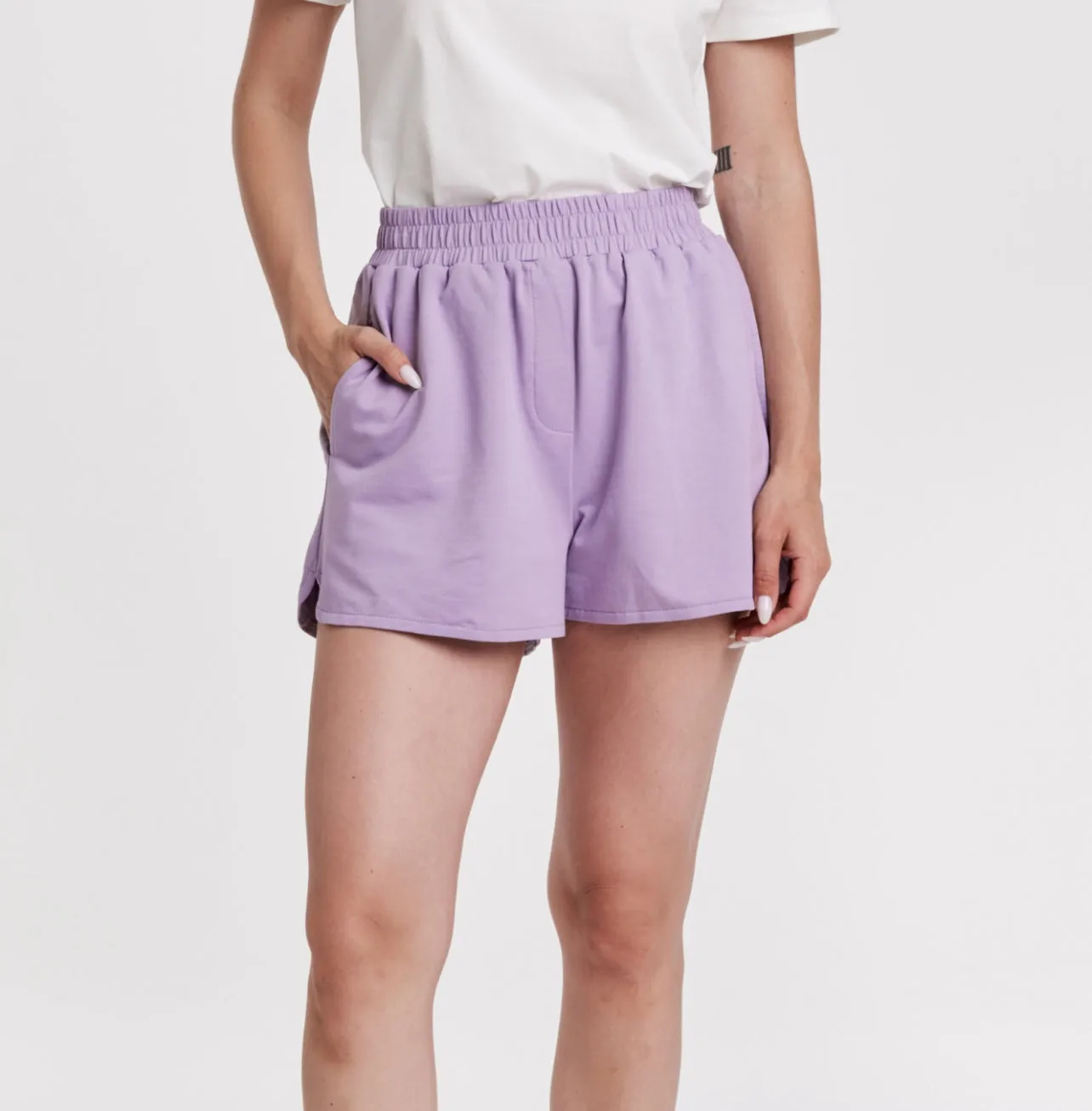 Another Love: China Shorts in Dewy Iris
