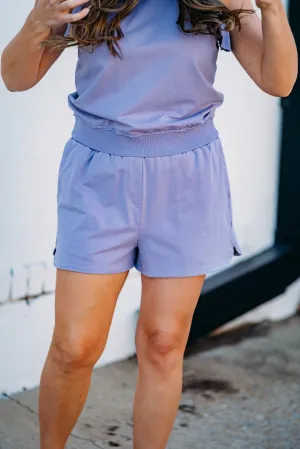 Another Love: China Shorts in Dewy Iris