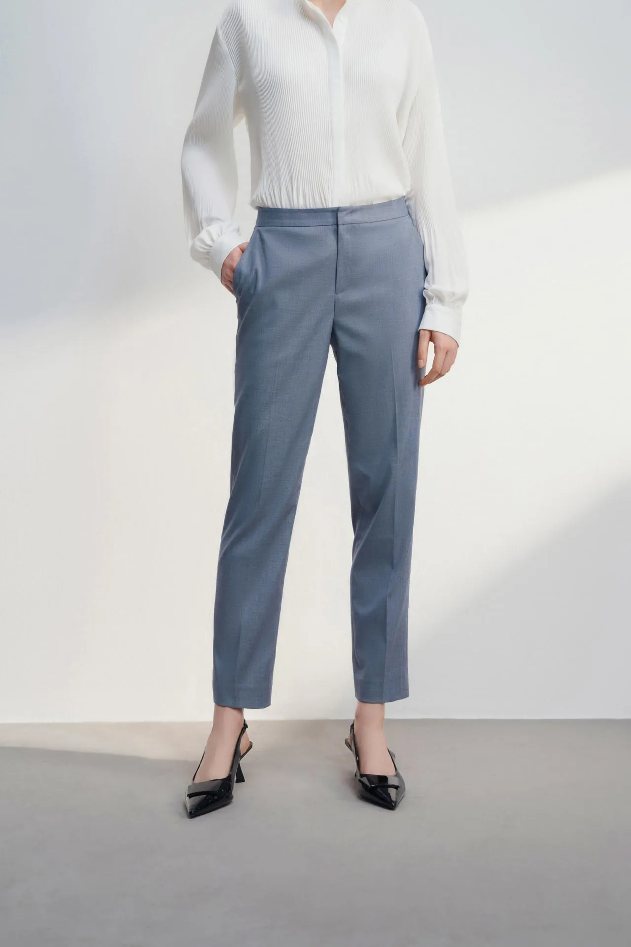 Anti Uv Cool Touch Ankle Cigarette Suit Pants