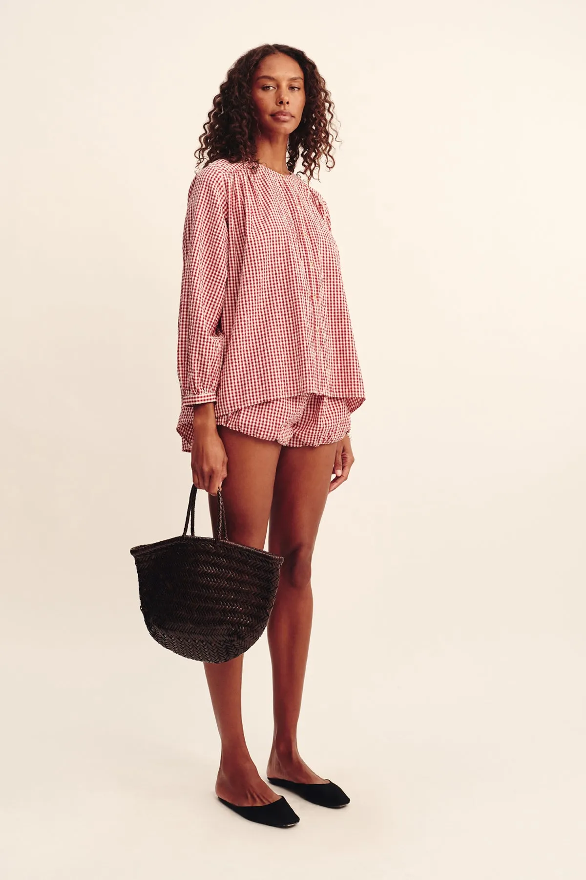 AURELIA SHORT - RED GINGHAM