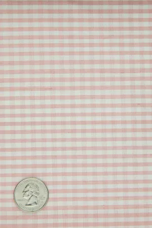 Baby Pink Gingham Shantung 615 Fabric