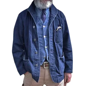 BACKWOODS | Vintage Denim Jacket for Men with Multiple Pockets