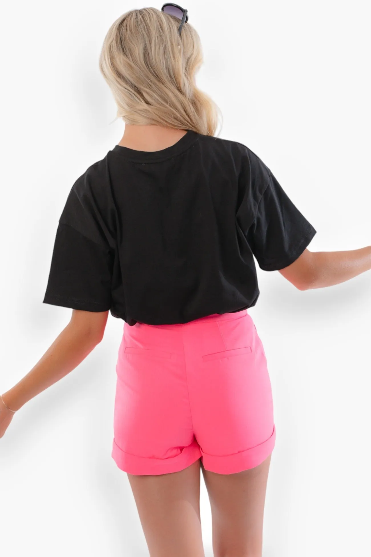 Barbie Girl High Waisted Tailed Hot Pink Shorts