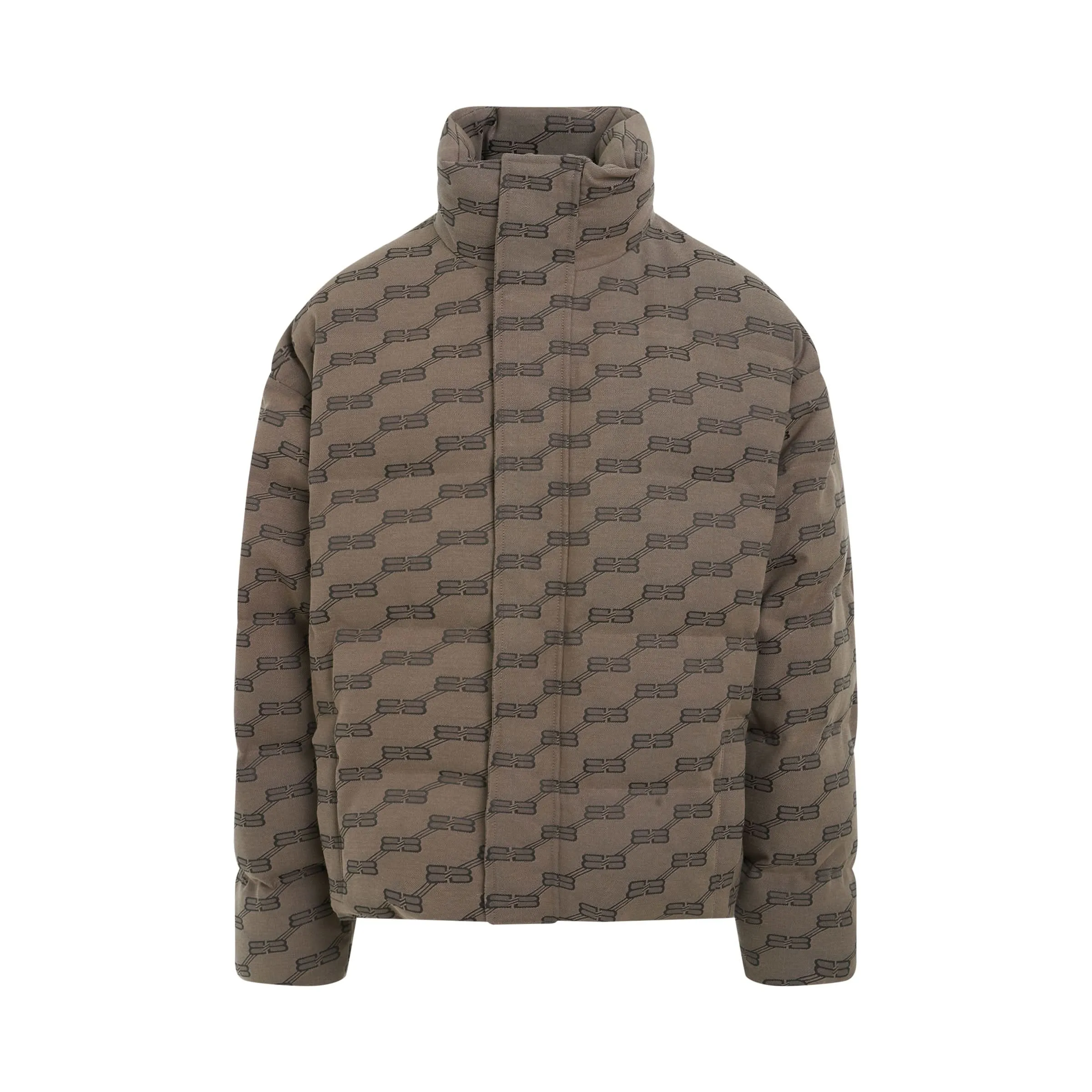 BB Monogram Puffer in Beige/Brown