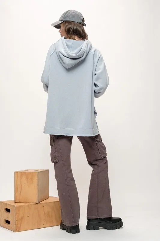 Blue Relaxed Fit Hoodie