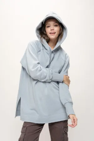Blue Relaxed Fit Hoodie