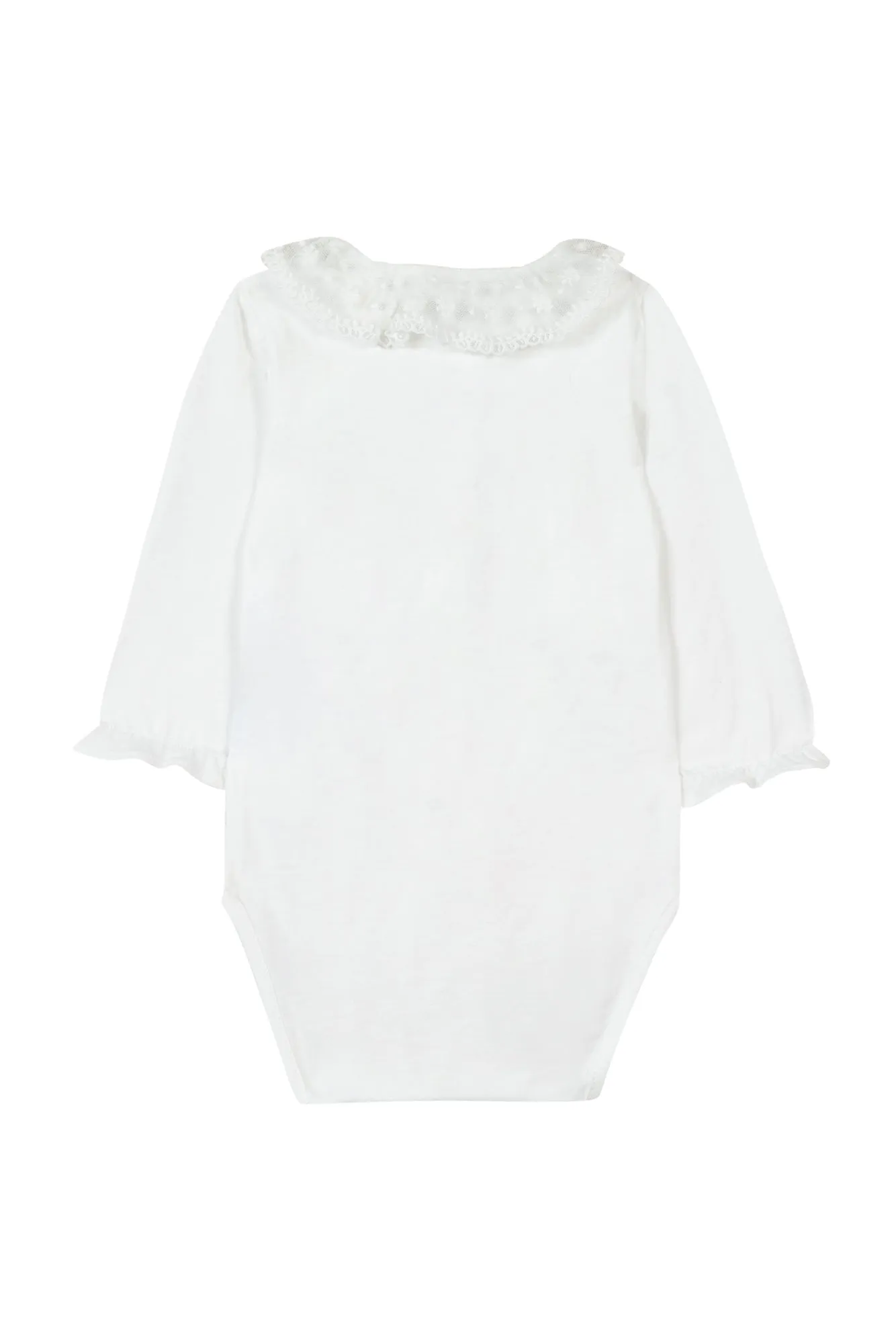 Bodysuit - Mother-of-pearl Tulle Embroidered