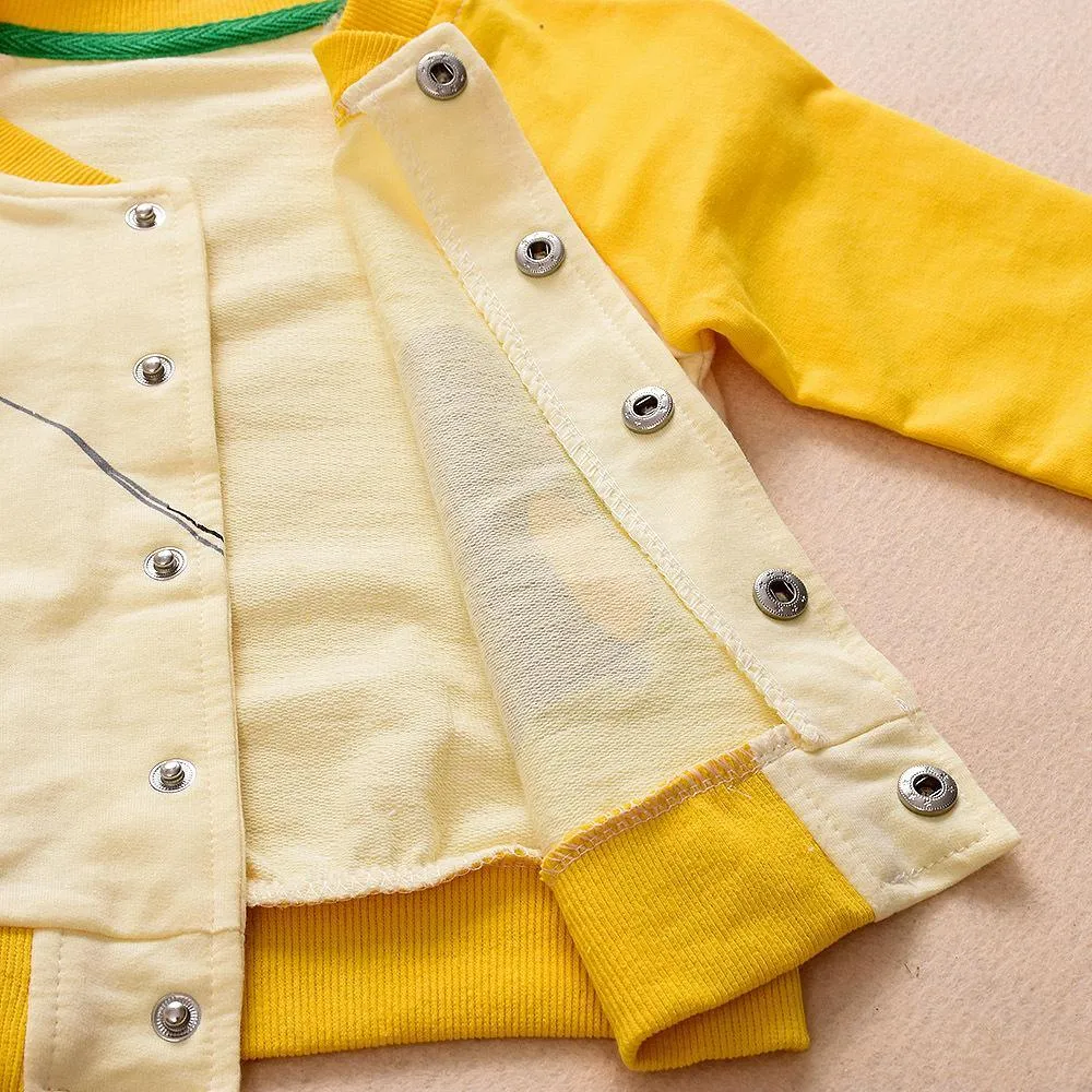 Boys Cartoon Animal Printed Long Sleeve Jackets Wholesale