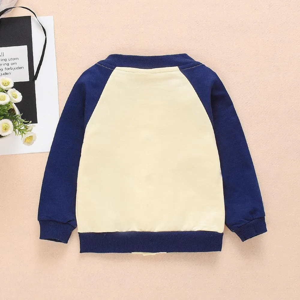 Boys Cartoon Animal Printed Long Sleeve Jackets Wholesale