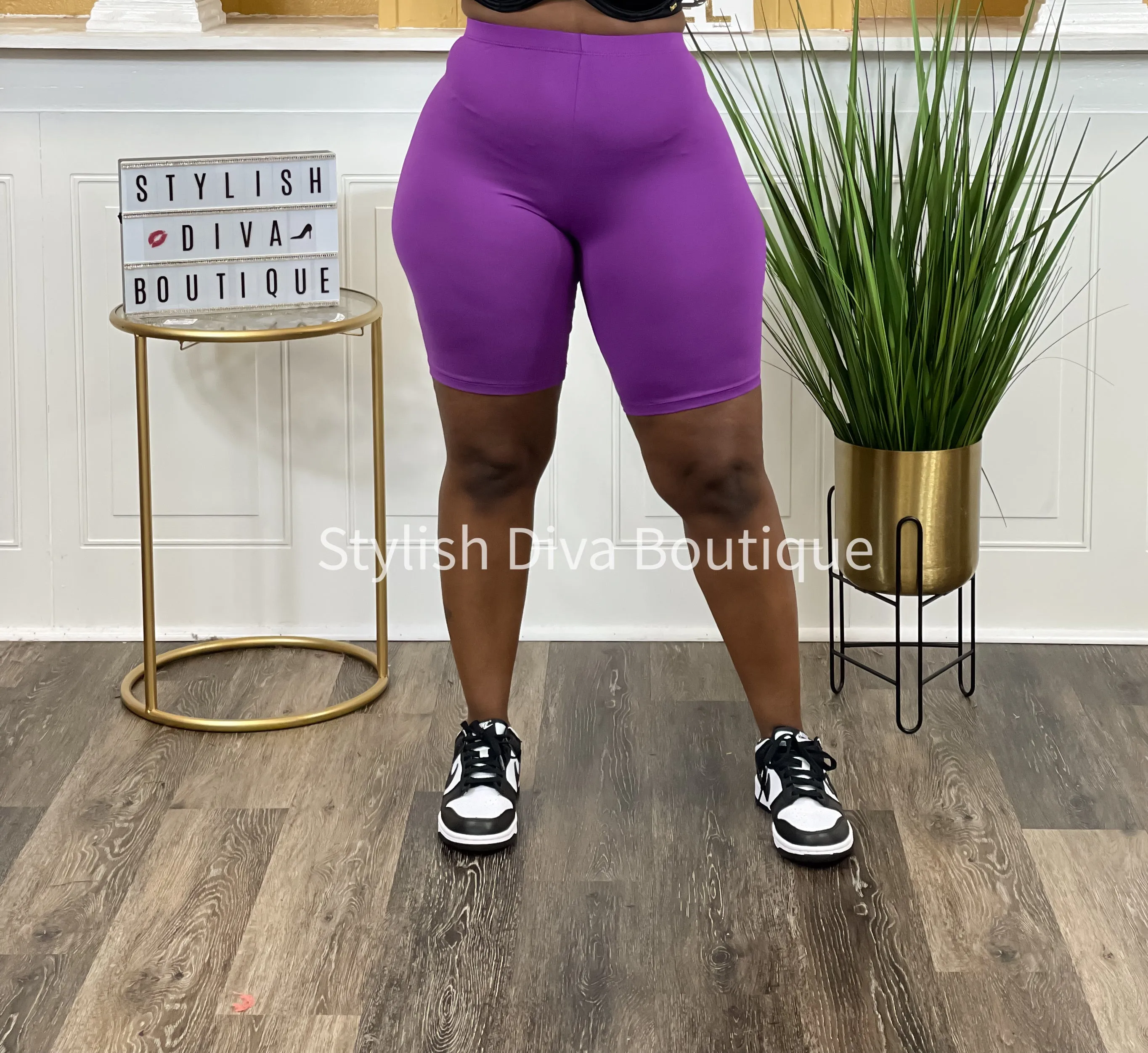 Butter Soft Biker Shorts up to 3XL (Violet)