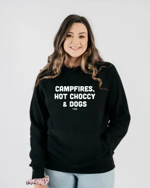 Campfires Hot Choccy & Dogs: Unisex Hoodie