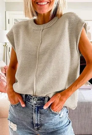 Cap sleeve sweater