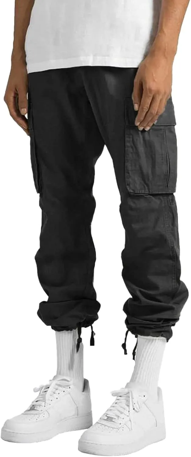 Cargo Sweatpants for Men Big and Tall Pants for Running Sweatpants Hiking Mens Sweatpants Casual Cotton Chinos Cargo
