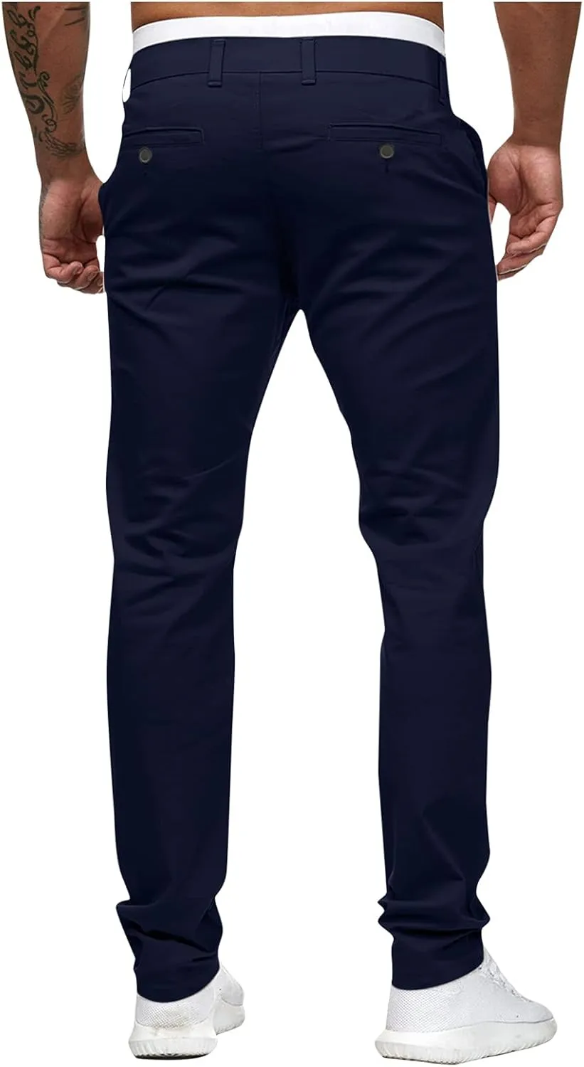 Cargo Sweatpants for Men Khaki Baggy Pants with Zipper Pockets Man's Lightweight Hiking Ripstop Cargo Pants Regular