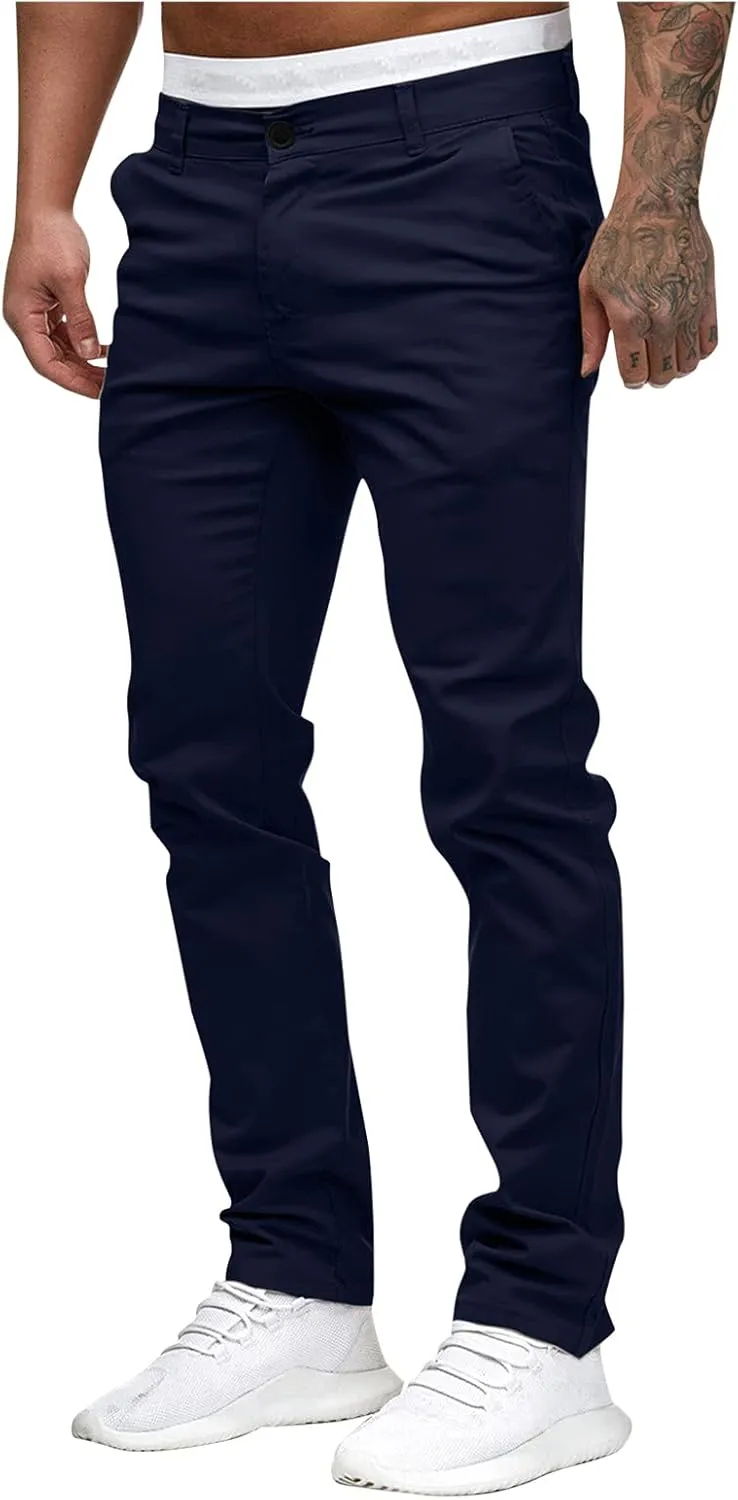 Cargo Sweatpants for Men Khaki Baggy Pants with Zipper Pockets Man's Lightweight Hiking Ripstop Cargo Pants Regular