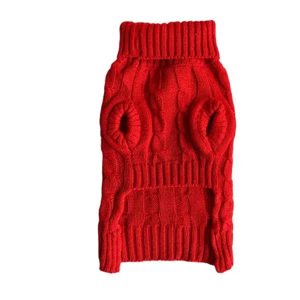 Casual Canine Red Cable Knit Sweater