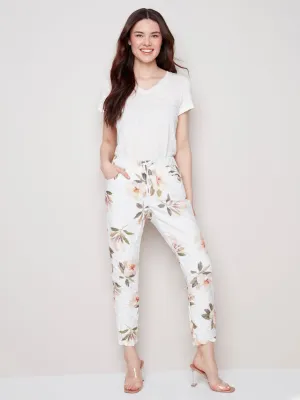 Charlie B Spring/Summer 2023-C5219Y-849A -Jogger Pant-Floral