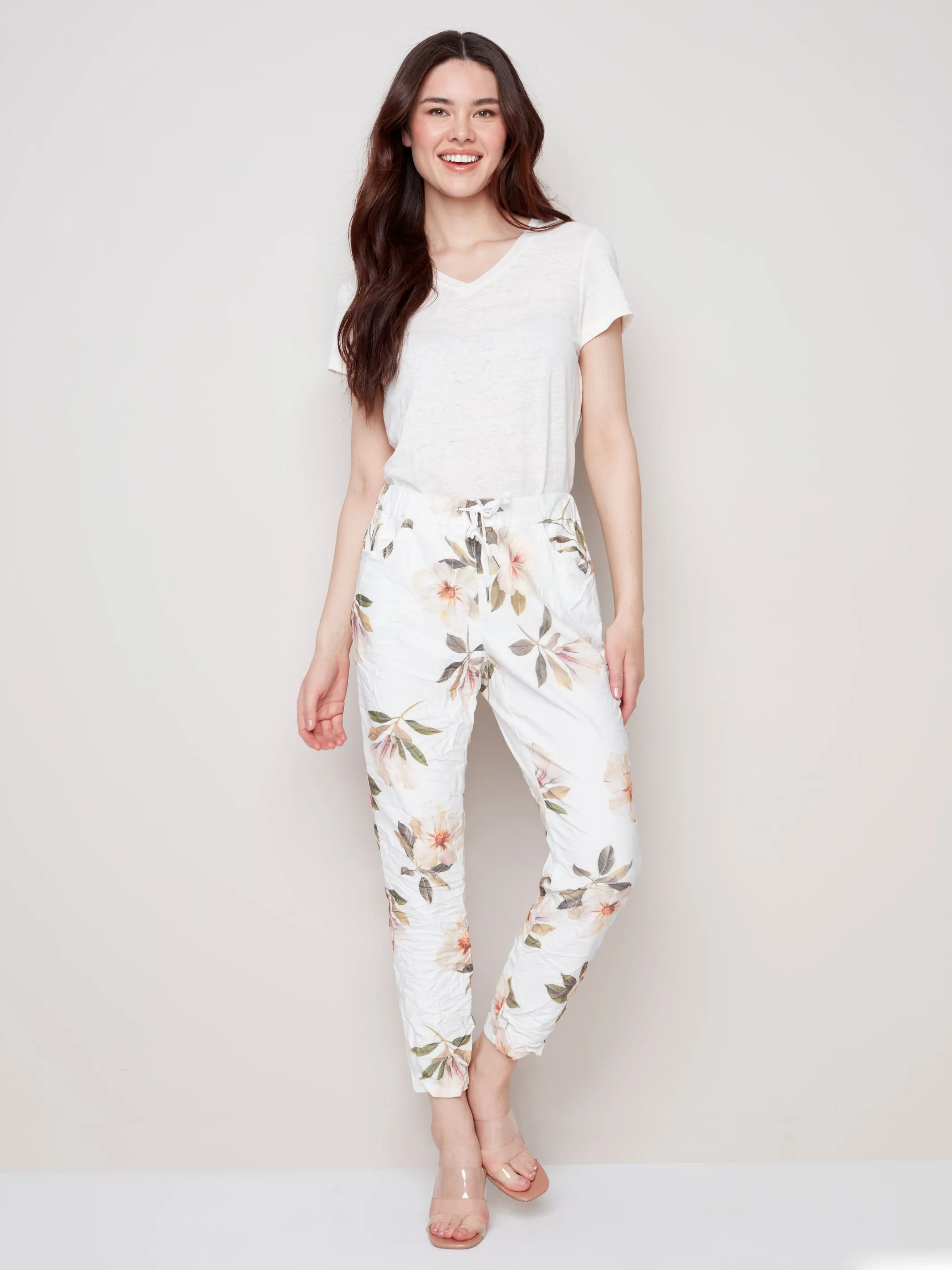 Charlie B Spring/Summer 2023-C5219Y-849A -Jogger Pant-Floral