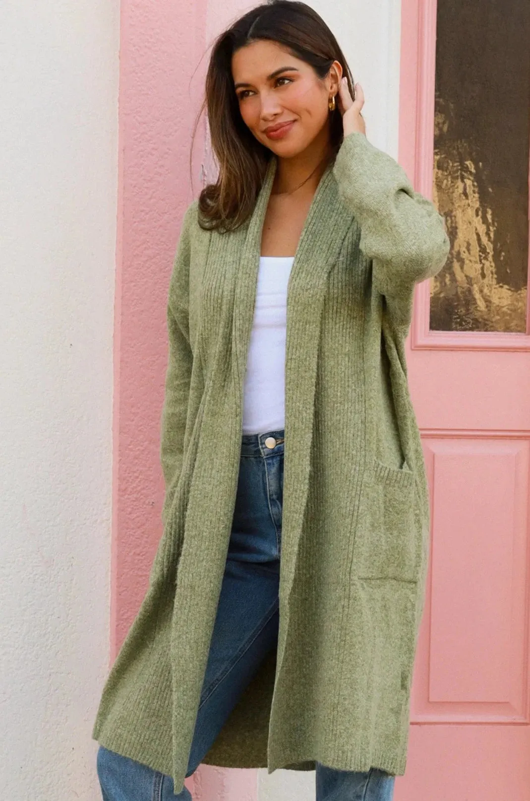CHARLOTTE KNIT CARDIGAN PISTACHIO
