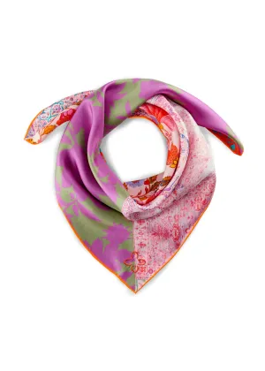 Codello Small Silk Scarf Red and Pink Shades