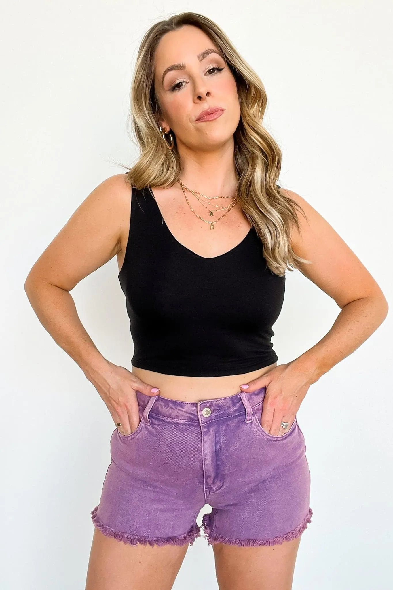 Devorah Acid Wash Cutoff Shorts - FINAL SALE