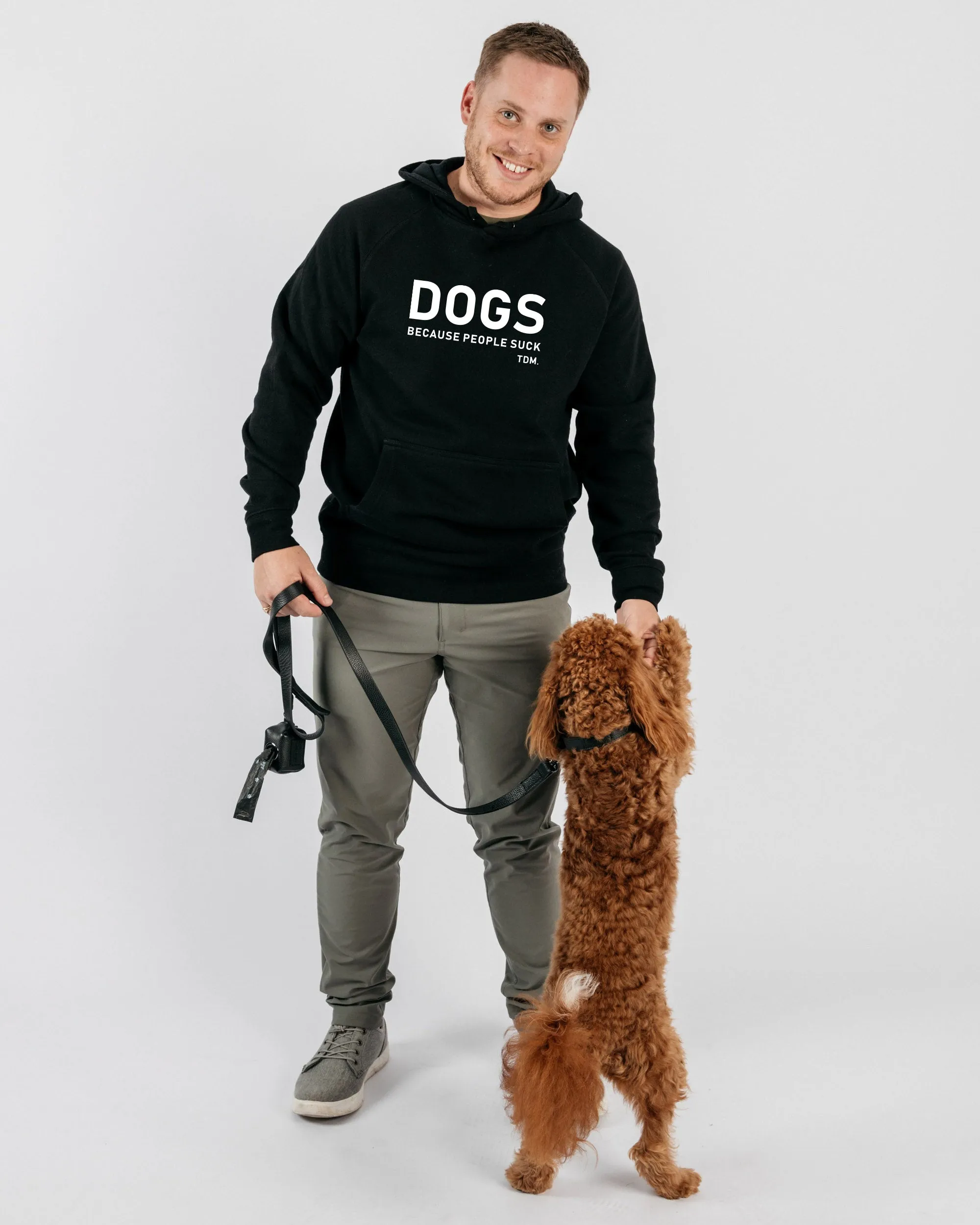 Dogs Because People Suck: Men's Hoodie