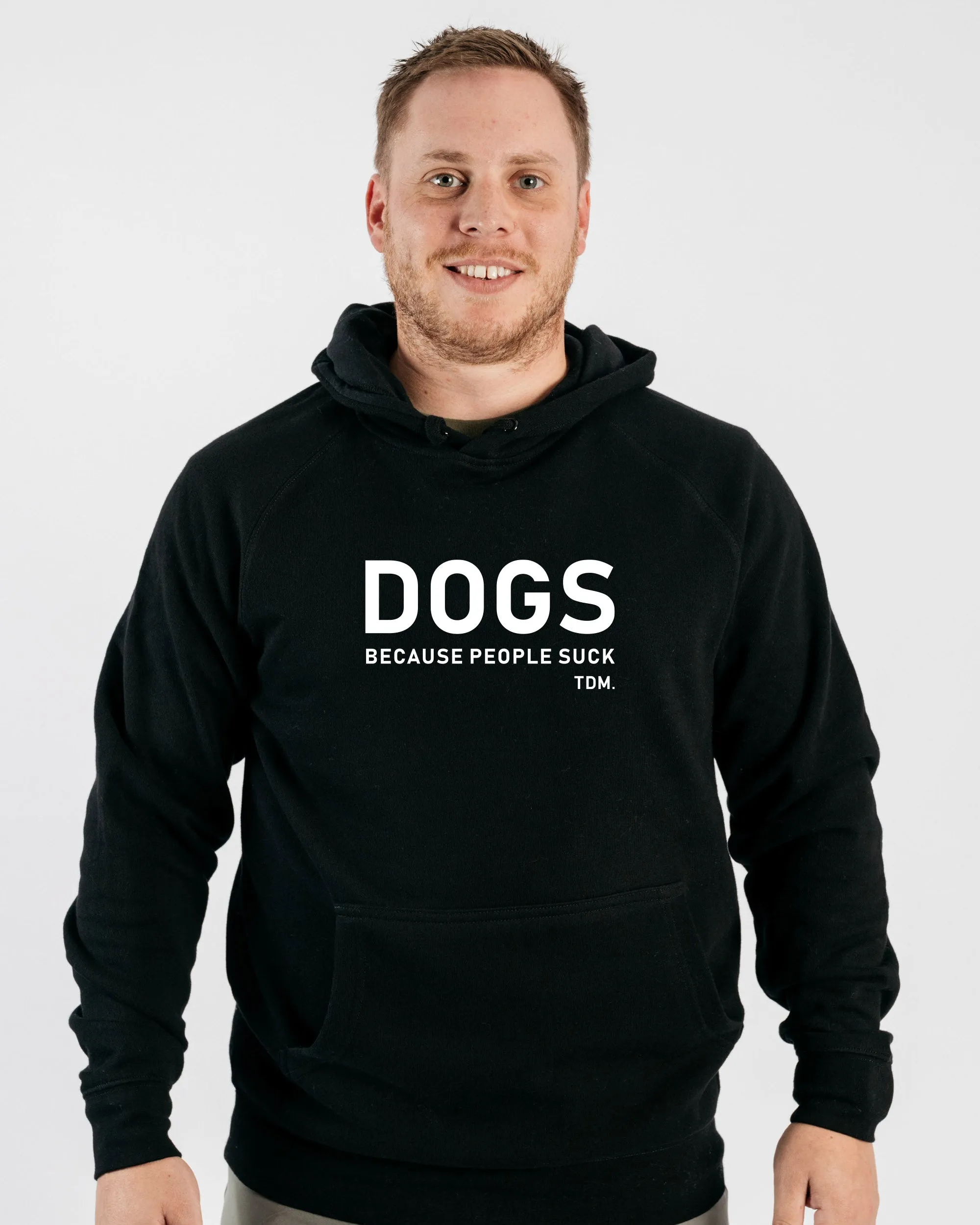 Dogs Because People Suck: Men's Hoodie
