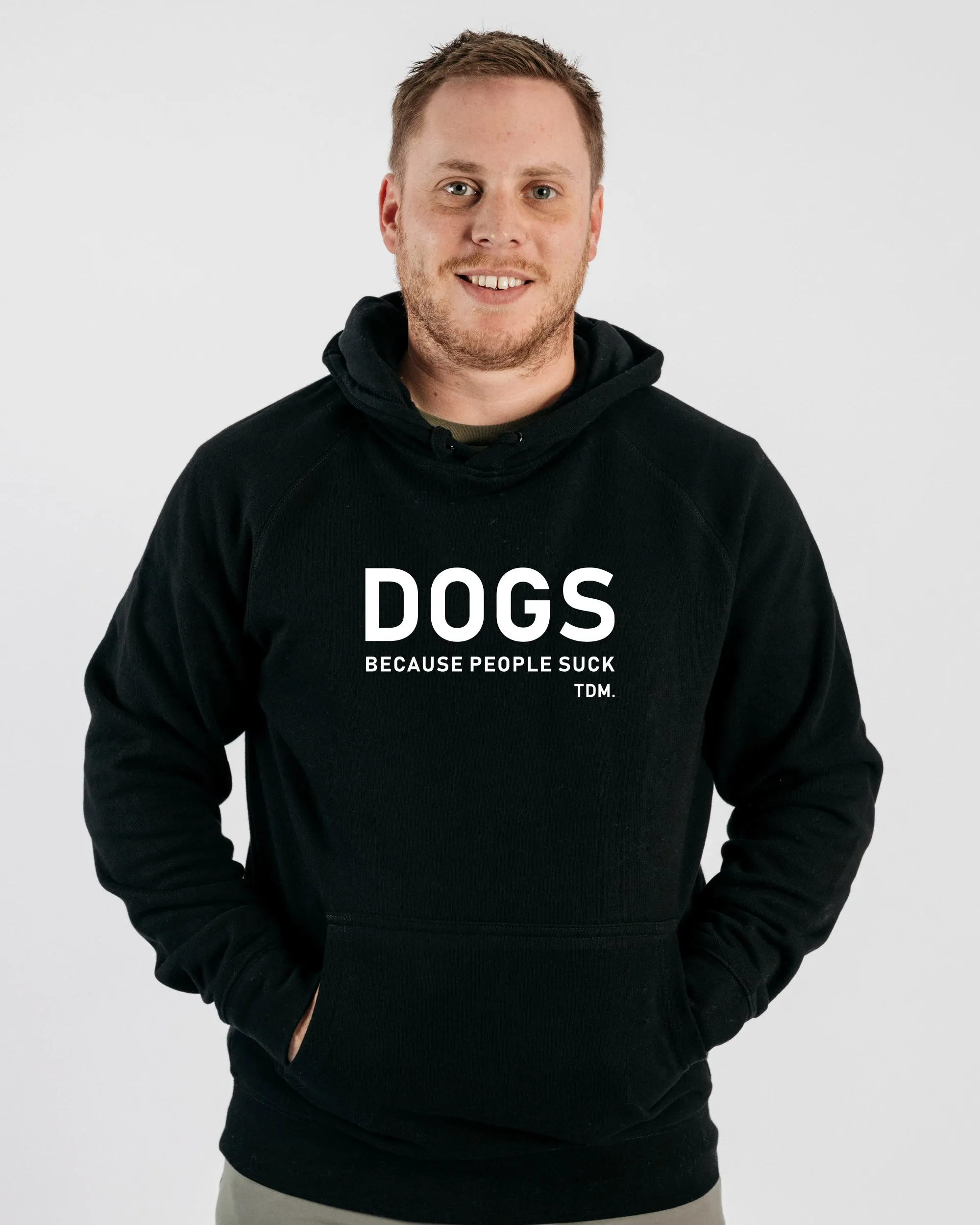 Dogs Because People Suck: Men's Hoodie