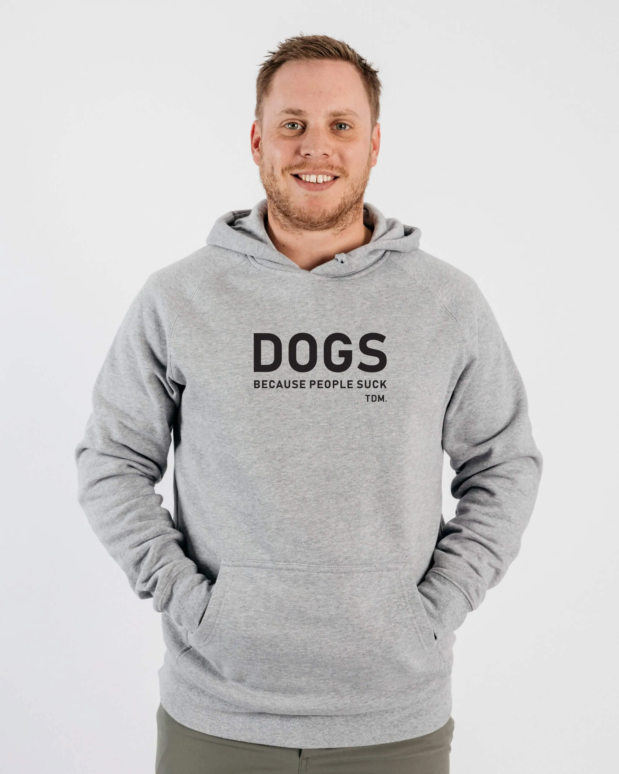 Dogs Because People Suck: Men's Hoodie