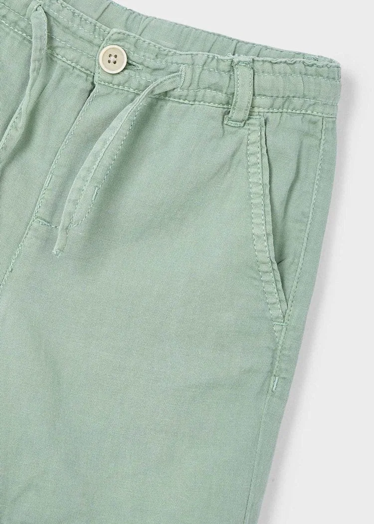 Drawstring Linen Shorts - Dark Laurel by Mayoral