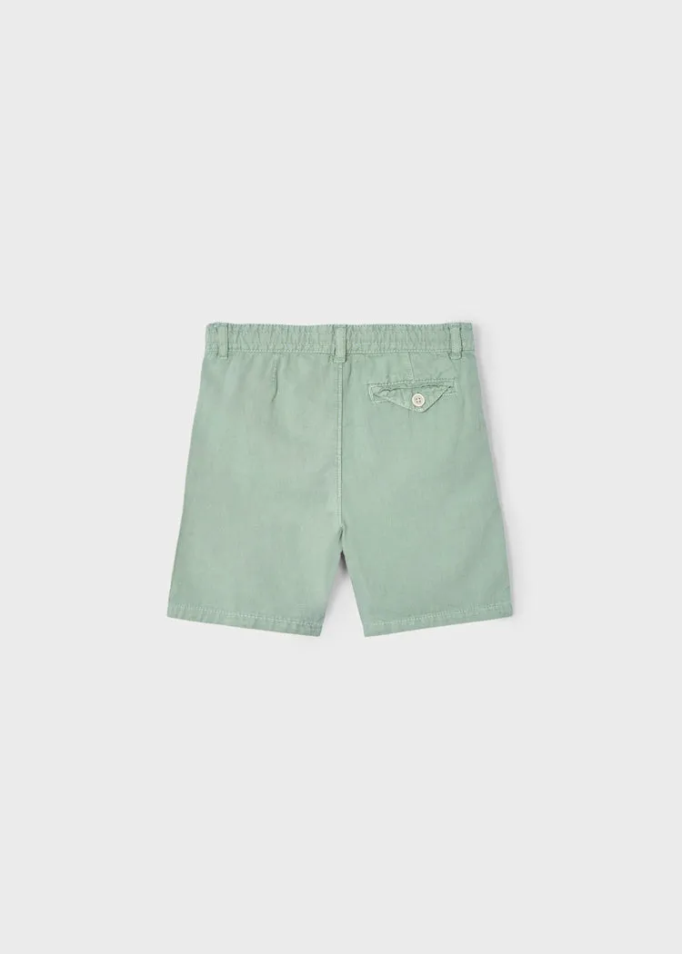 Drawstring Linen Shorts - Dark Laurel by Mayoral