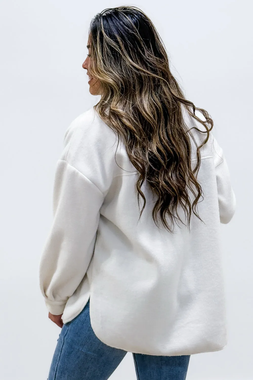Feeling Cozy Fleece Shacket - Ivory
