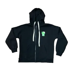 Franken-Kitty Patch Zippered Hoodie