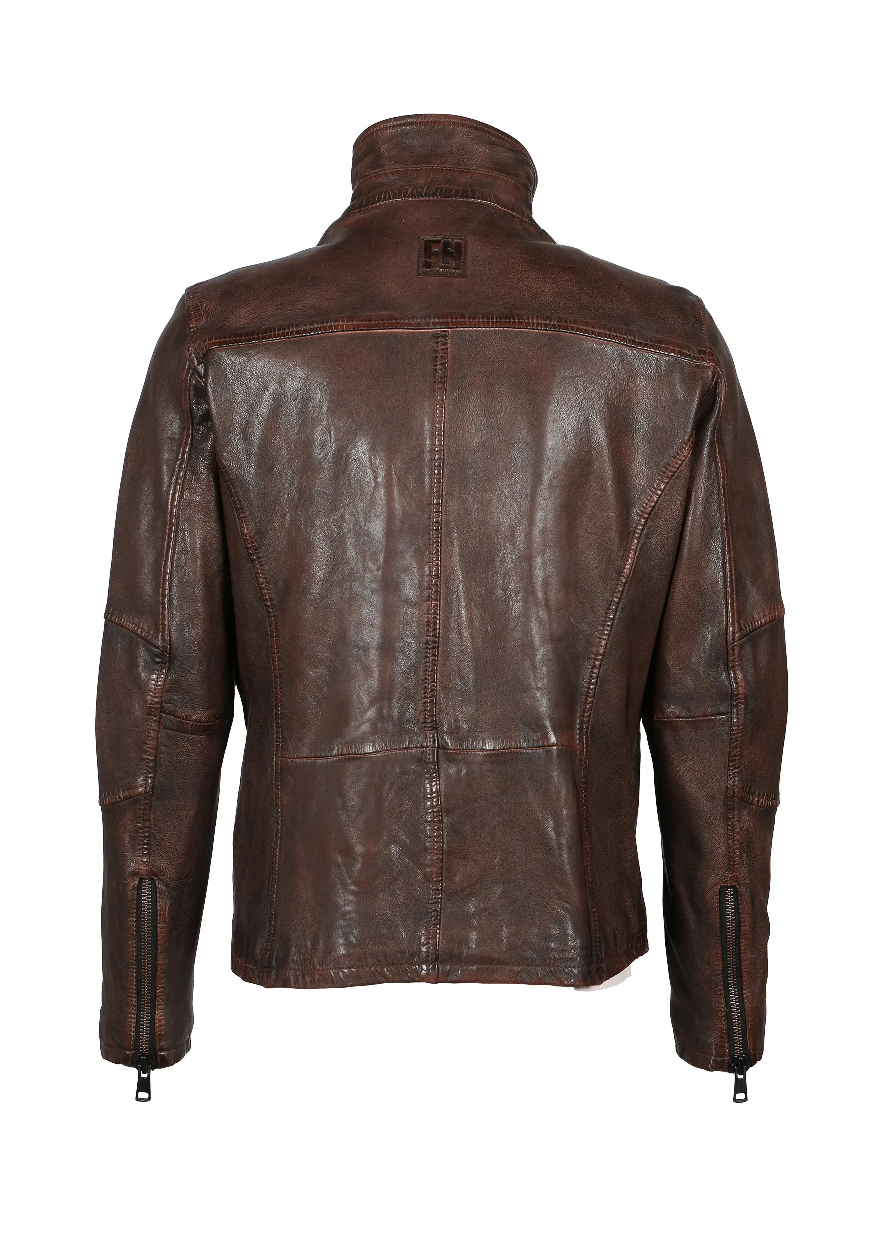 Freaky Nation – Men's Leather Jacket – Cognac