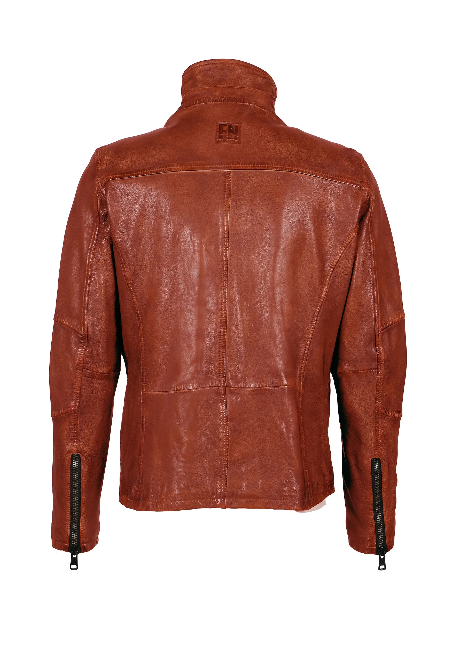 Freaky Nation – Men's Leather Jacket – Cognac