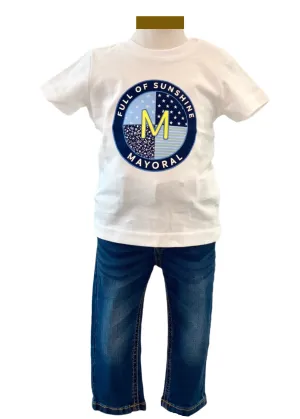 'Full of Sunshine Mayoral' Writing Print Top with Pants