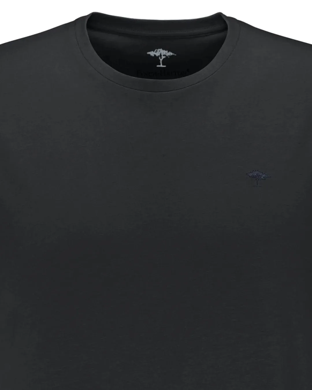 Fynch-Hatton Plain Black Crew Neck T-Shirt